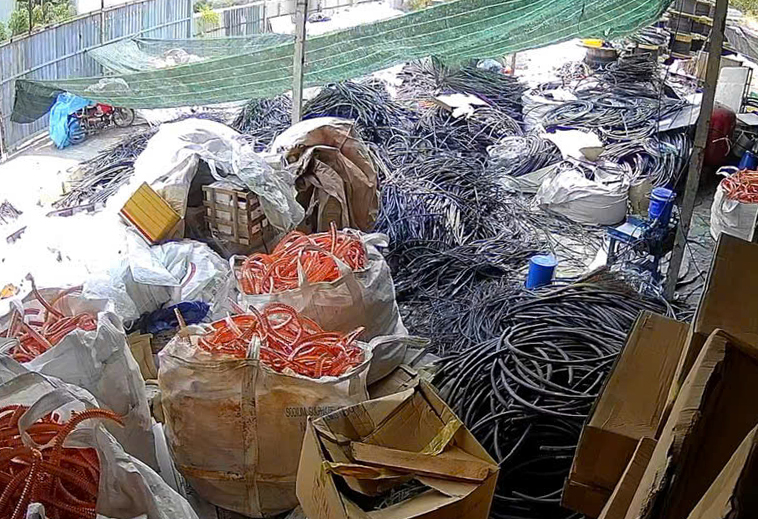 Kho dây cáp phế liệu số lượng lớn